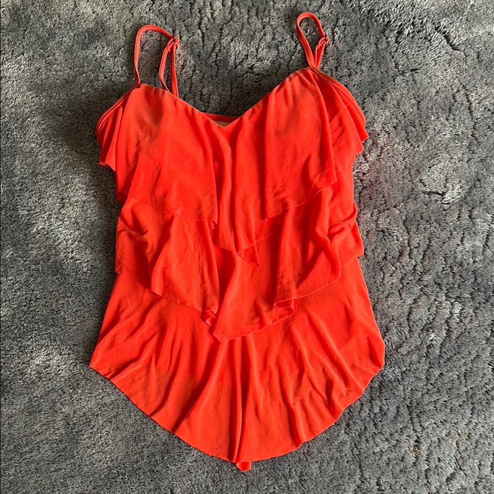 Women's Red miraclesuiteswim bikinis top sz 12